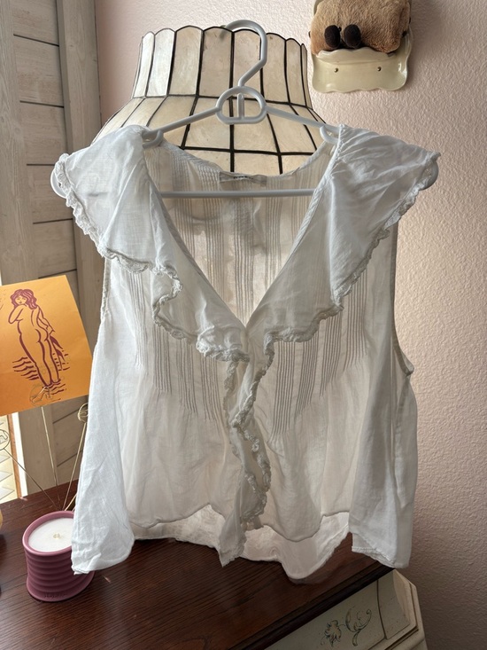 Doen Tops - Doen White Ruffle Blouse